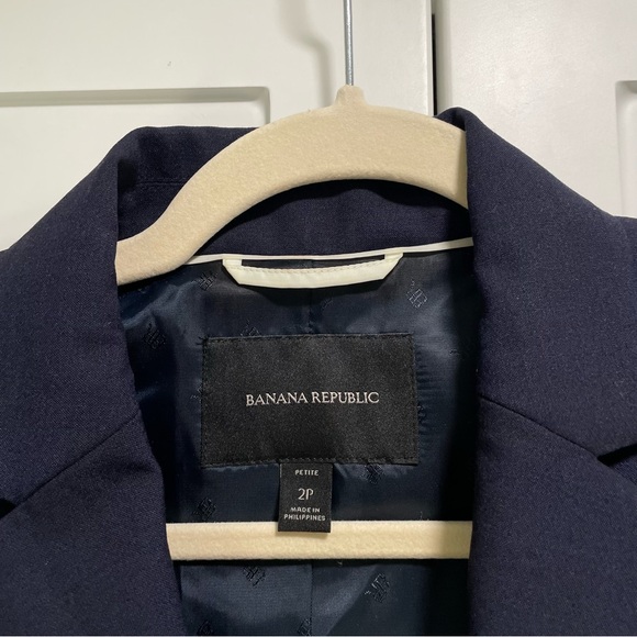 Banana Republic Ryan Fit Tailored Lightweight Wool Blazer Suit Jacket Navy - Picture 5 of 9